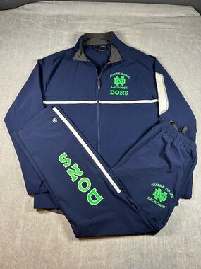 Holloway Notre Dame Dons Navy Lacrosse Warm-Up Track Suit Size Large